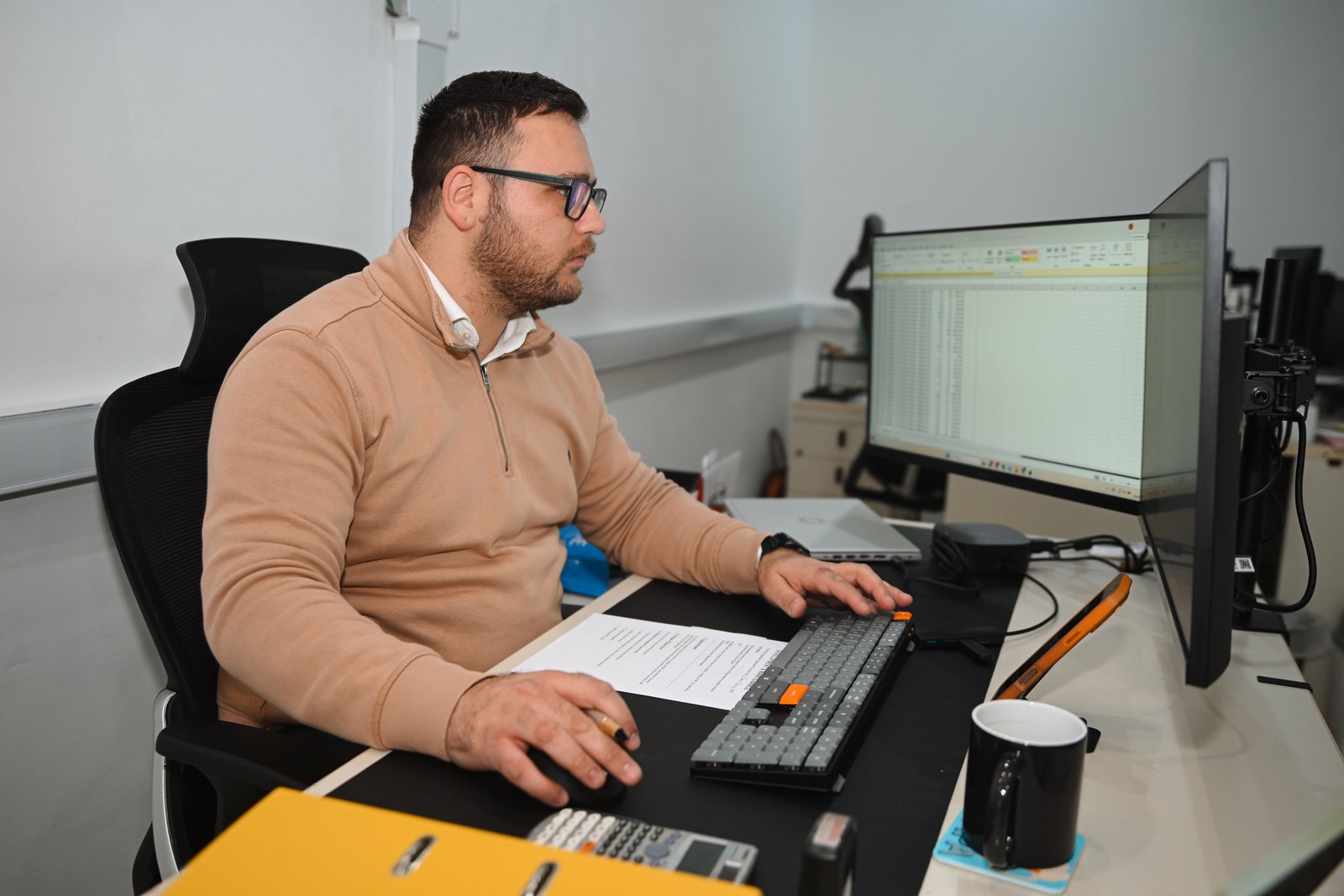 Steve Said working at his desk